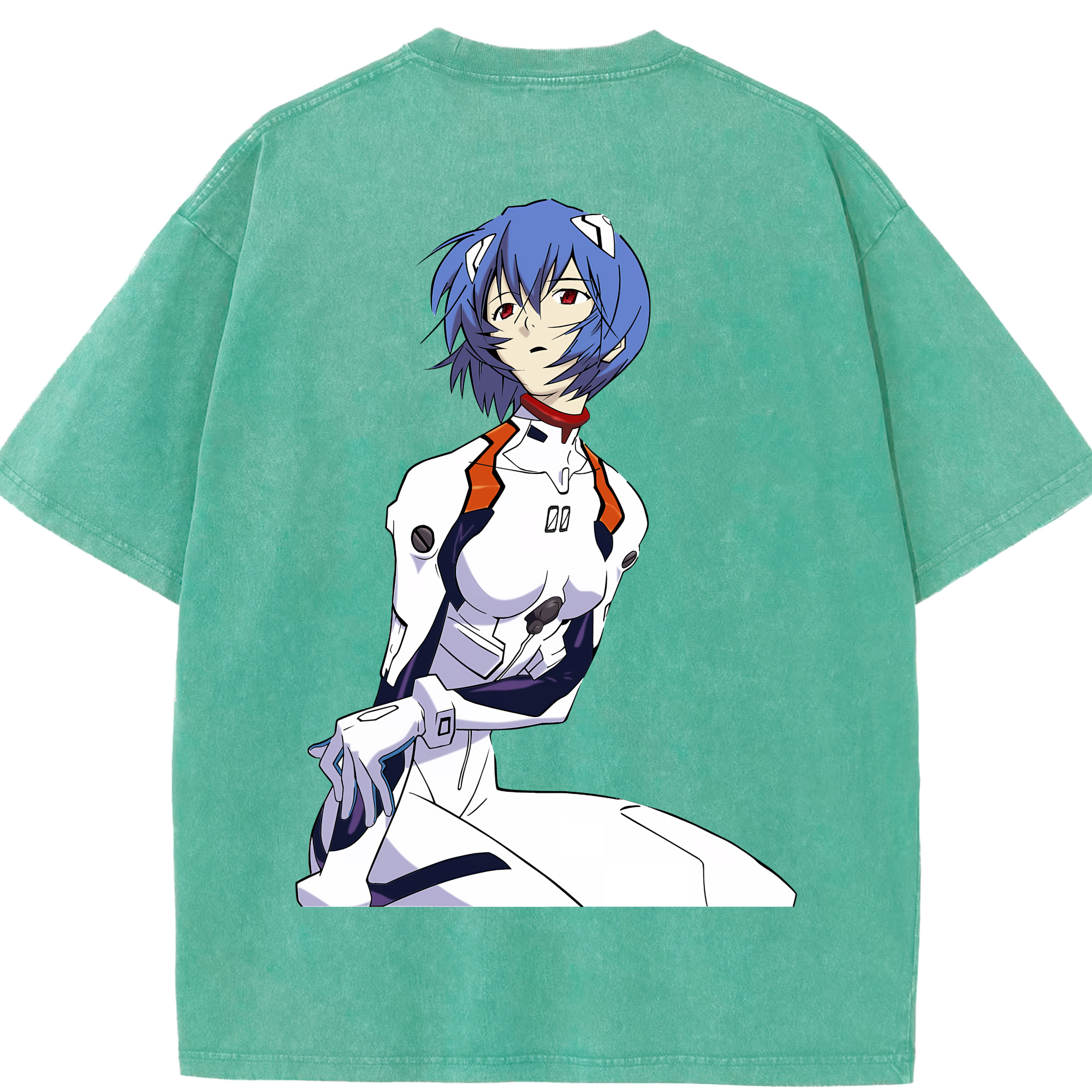 （画像用） EVA 新世紀エヴァンゲリオン 綿100% ヴィンテージ風 半袖Tシャツ（背面プリント）